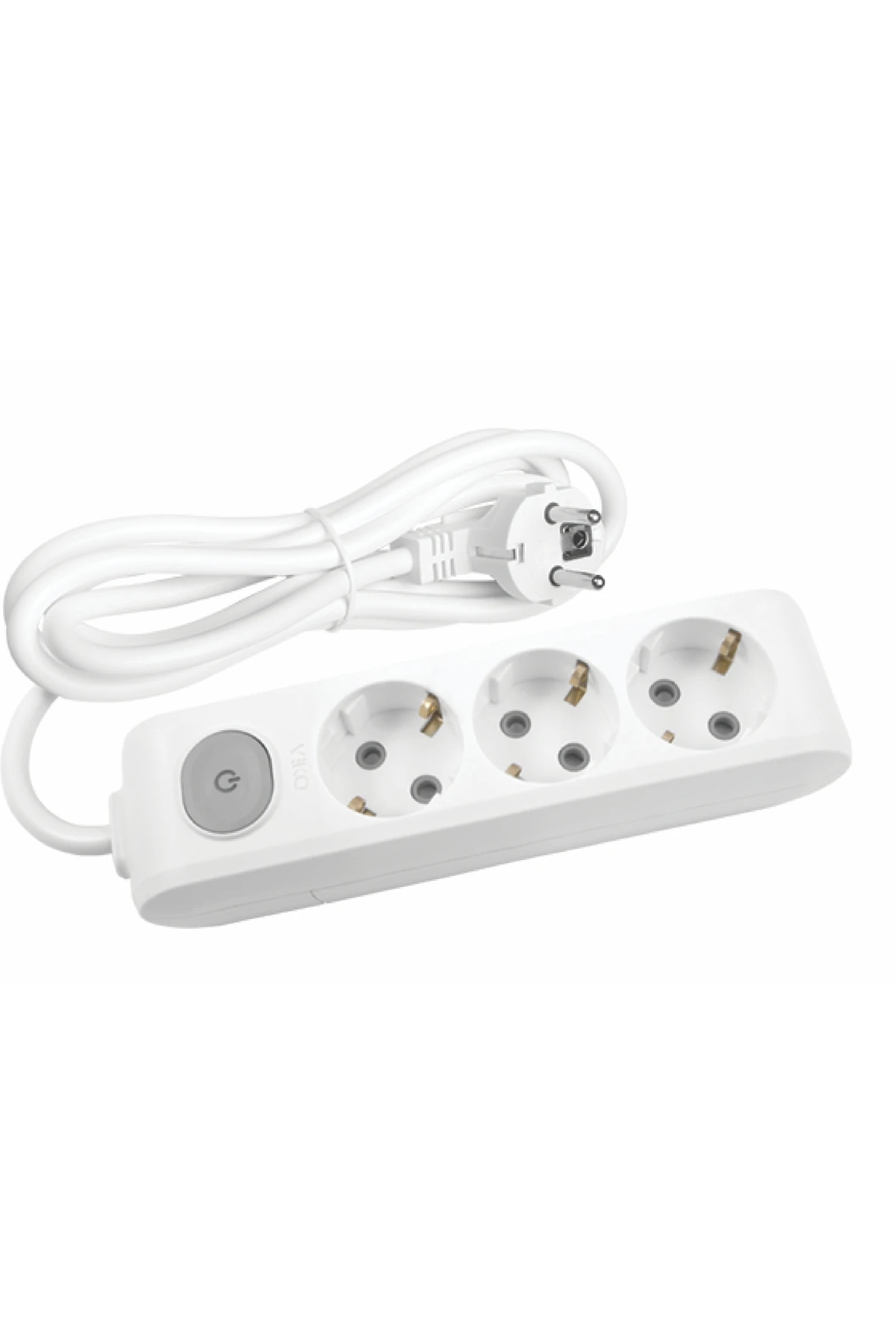 Viko Beyaz 3’lü 2 Metre Anahtarlı Priz + Yonca Plus